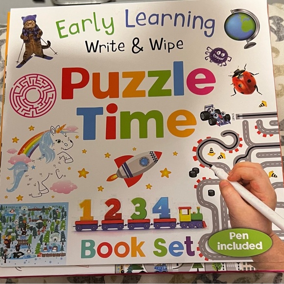 EARLY LEARNING WRITE & WIPE “PUZZLE TIME” BOXED SET Lift-Flap & Wipe - Picture 8 of 8